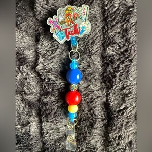 X-Ray Tech Badge Reel with Colorful Beads